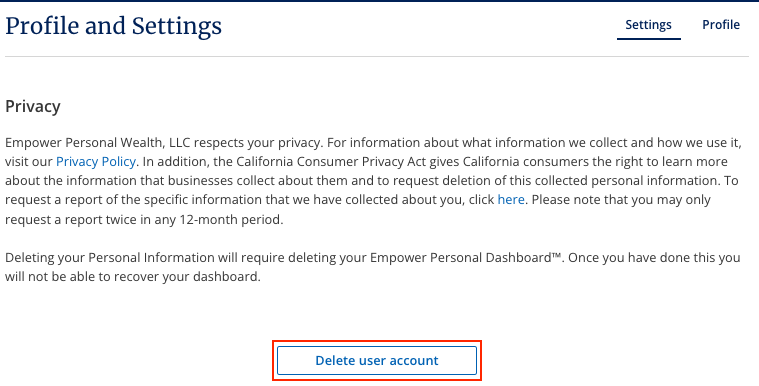 Profile and Settings - Privacy section.png